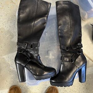 Steve Madden Black Heeled Boots